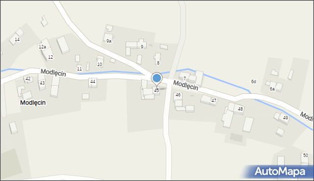 Modlęcin, Modlęcin, 45, mapa Modlęcin