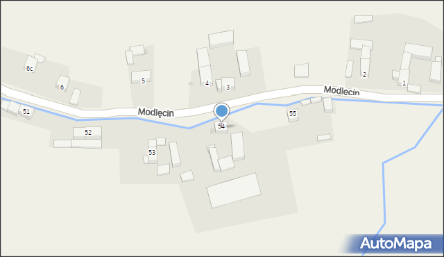 Modlęcin, Modlęcin, 54a, mapa Modlęcin