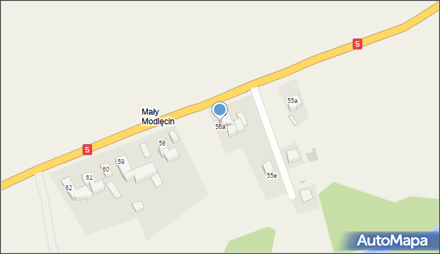 Modlęcin, Modlęcin, 56a, mapa Modlęcin