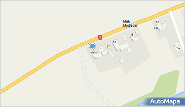 Modlęcin, Modlęcin, 62, mapa Modlęcin