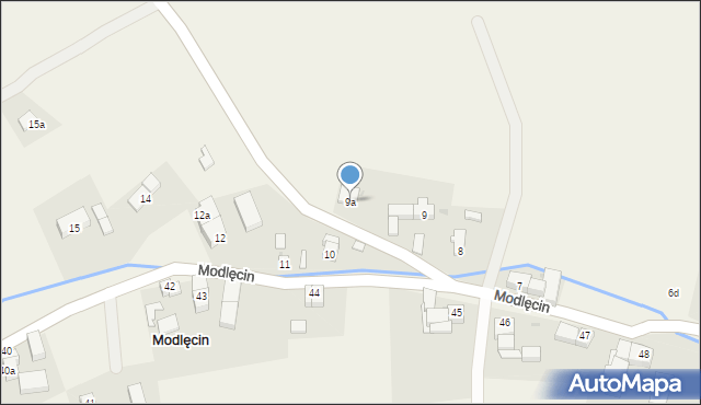 Modlęcin, Modlęcin, 9a, mapa Modlęcin