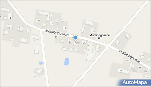 Modlibogowice, Modlibogowice, 15, mapa Modlibogowice