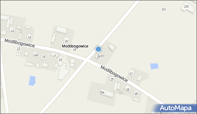 Modlibogowice, Modlibogowice, 23, mapa Modlibogowice