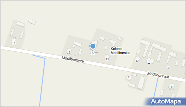 Modliborzyce, Modliborzyce, 14, mapa Modliborzyce