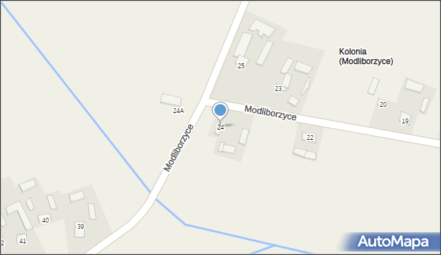 Modliborzyce, Modliborzyce, 24, mapa Modliborzyce