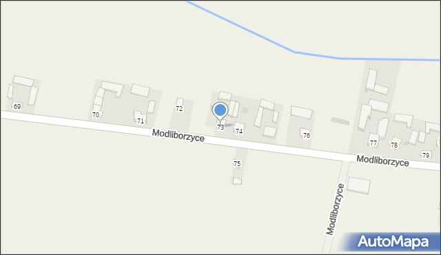 Modliborzyce, Modliborzyce, 73, mapa Modliborzyce