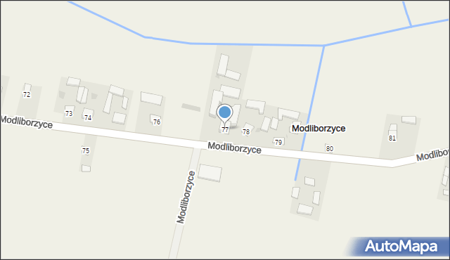 Modliborzyce, Modliborzyce, 77, mapa Modliborzyce