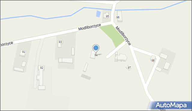 Modliborzyce, Modliborzyce, 94, mapa Modliborzyce