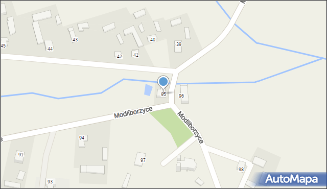 Modliborzyce, Modliborzyce, 95, mapa Modliborzyce