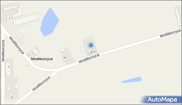 Modliborzyce, Modliborzyce, 15, mapa Modliborzyce