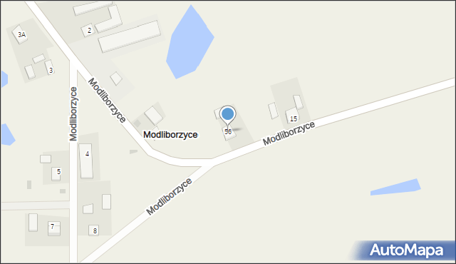 Modliborzyce, Modliborzyce, 56, mapa Modliborzyce