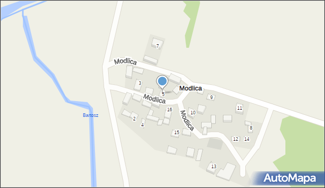 Modlica, Modlica, 5, mapa Modlica