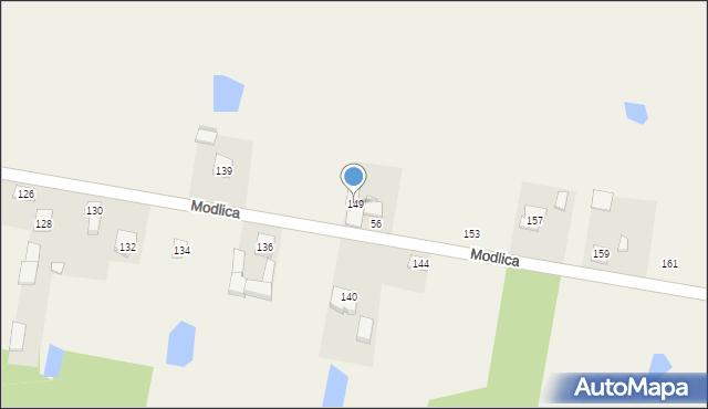 Modlica, Modlica, 149, mapa Modlica