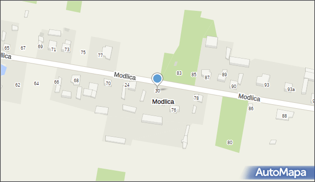 Modlica, Modlica, 30, mapa Modlica