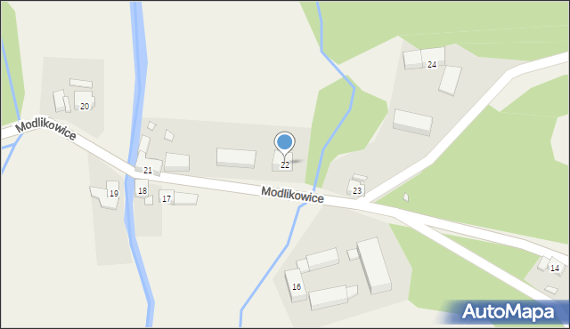 Modlikowice, Modlikowice, 22, mapa Modlikowice