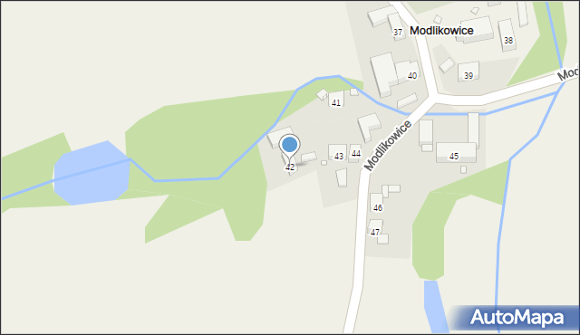 Modlikowice, Modlikowice, 42, mapa Modlikowice