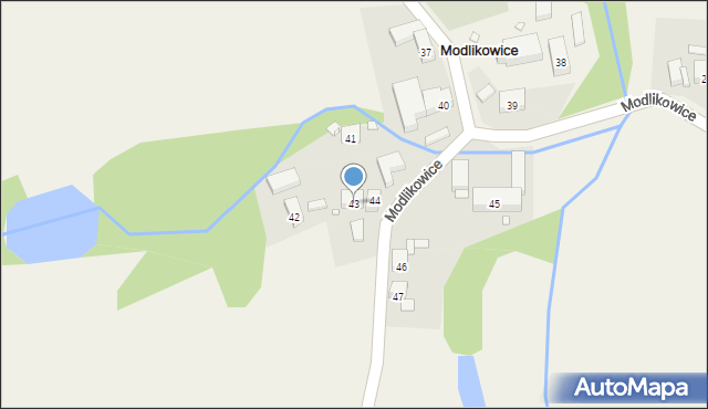 Modlikowice, Modlikowice, 43, mapa Modlikowice