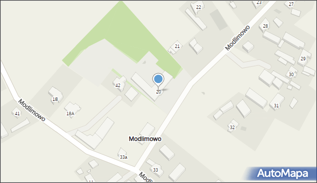 Modlimowo, Modlimowo, 20, mapa Modlimowo