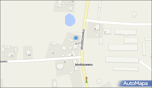 Modliszewko, Modliszewko, 20, mapa Modliszewko