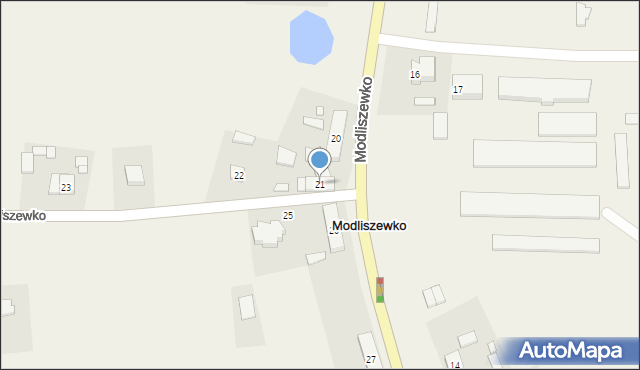 Modliszewko, Modliszewko, 21, mapa Modliszewko