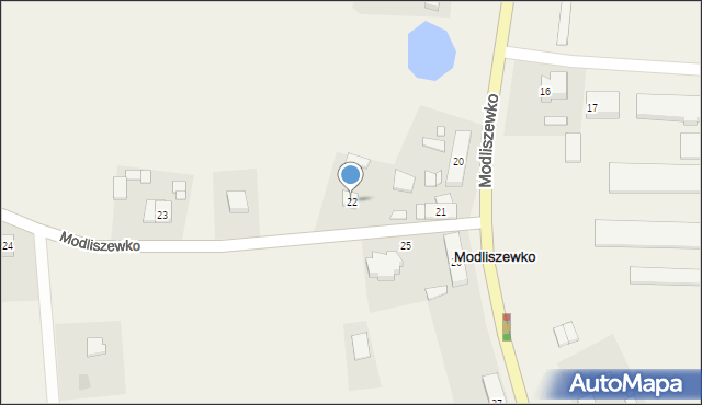 Modliszewko, Modliszewko, 22, mapa Modliszewko