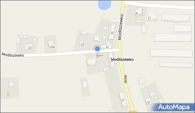 Modliszewko, Modliszewko, 25, mapa Modliszewko