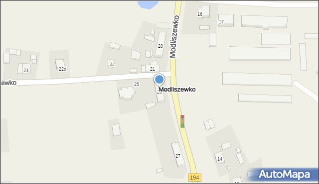 Modliszewko, Modliszewko, 26, mapa Modliszewko