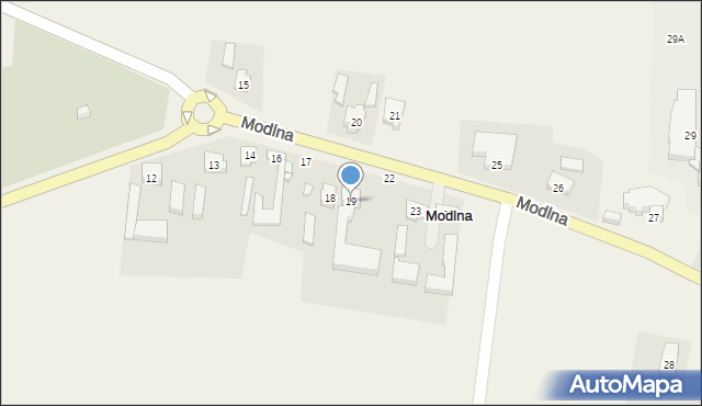 Modlna, Modlna, 19, mapa Modlna