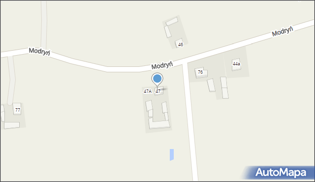 Modryń, Modryń, 47, mapa Modryń