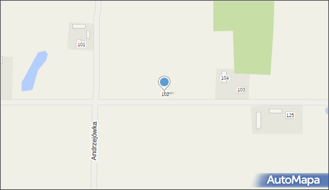 Modryń-Kolonia, Modryń-Kolonia, 102, mapa Modryń-Kolonia