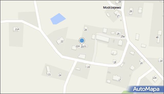 Modrzejewo, Modrzejewo, 23, mapa Modrzejewo