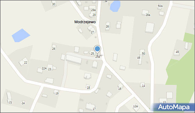 Modrzejewo, Modrzejewo, 25a, mapa Modrzejewo