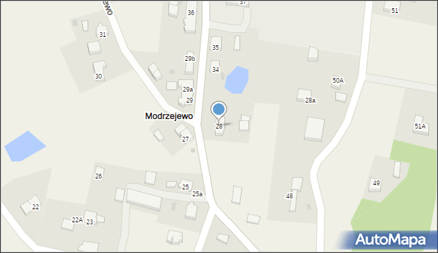 Modrzejewo, Modrzejewo, 28, mapa Modrzejewo