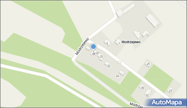 Modrzejewo, Modrzejewo, 18, mapa Modrzejewo