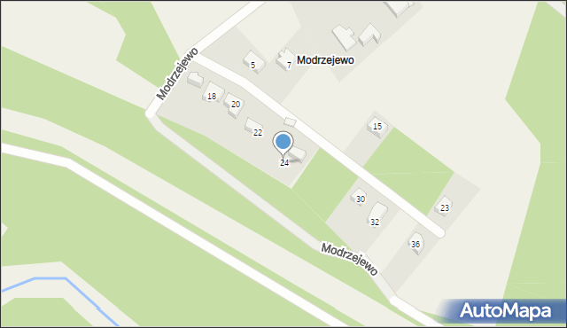 Modrzejewo, Modrzejewo, 24, mapa Modrzejewo