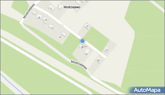 Modrzejewo, Modrzejewo, 30, mapa Modrzejewo