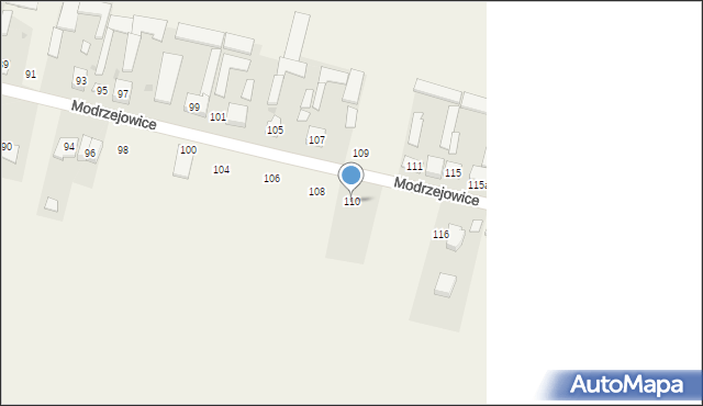 Modrzejowice, Modrzejowice, 110, mapa Modrzejowice