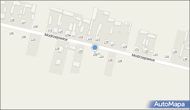 Modrzejowice, Modrzejowice, 122, mapa Modrzejowice