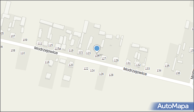 Modrzejowice, Modrzejowice, 125, mapa Modrzejowice