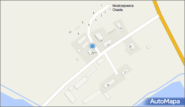 Modrzejowice, Modrzejowice, 15, mapa Modrzejowice