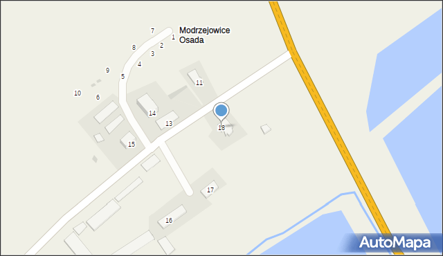 Modrzejowice, Modrzejowice, 18, mapa Modrzejowice