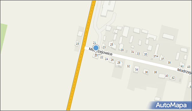 Modrzejowice, Modrzejowice, 20, mapa Modrzejowice