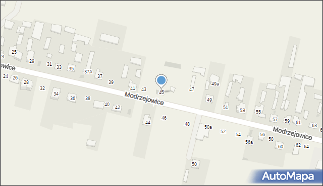 Modrzejowice, Modrzejowice, 45, mapa Modrzejowice