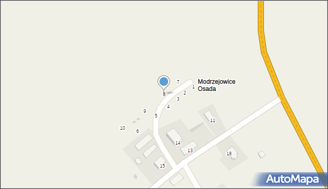 Modrzejowice, Modrzejowice, 8, mapa Modrzejowice