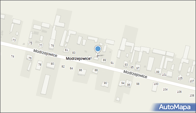 Modrzejowice, Modrzejowice, 87, mapa Modrzejowice