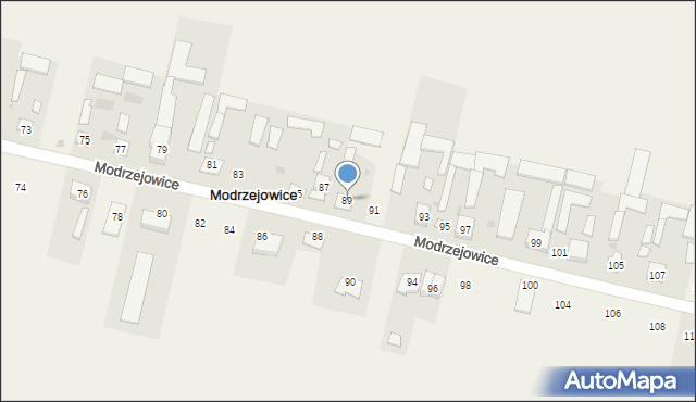 Modrzejowice, Modrzejowice, 89, mapa Modrzejowice