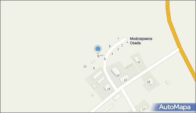 Modrzejowice, Modrzejowice, 9, mapa Modrzejowice