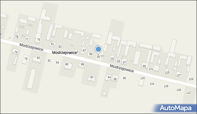 Modrzejowice, Modrzejowice, 91, mapa Modrzejowice