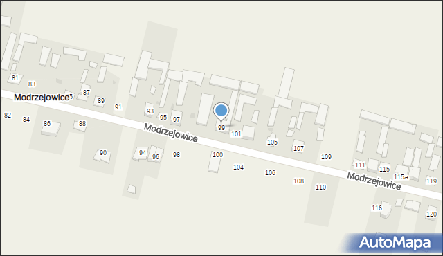 Modrzejowice, Modrzejowice, 99, mapa Modrzejowice