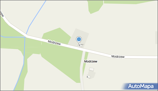 Modrzew, Modrzew, 9, mapa Modrzew